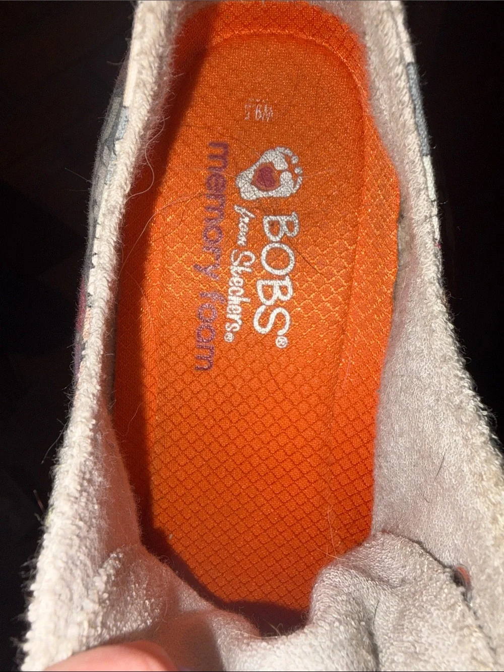BOBS dog print from Skechers Orange Memory Foam Insole Slip-On